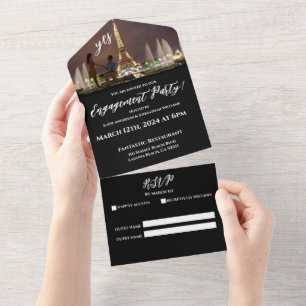 Engagement Party-Photo-Paris Backdrop-  All In One Invitation
