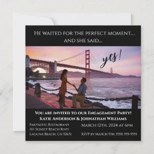 Engagement Party-Photo-San Francisco Backdrop- Invitation