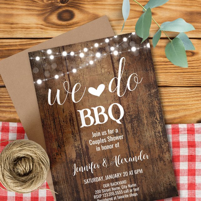 Engagement Party We Do BBQ Invitation (Creator Uploaded)