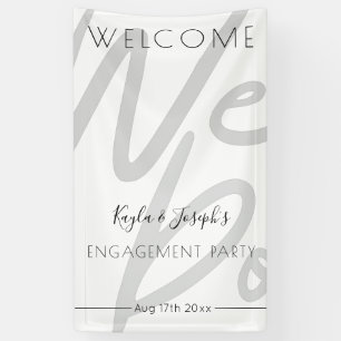 Engagement party welcome  banner