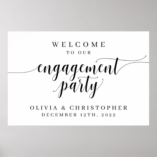 Engagement Party Welcome Poster (Front)