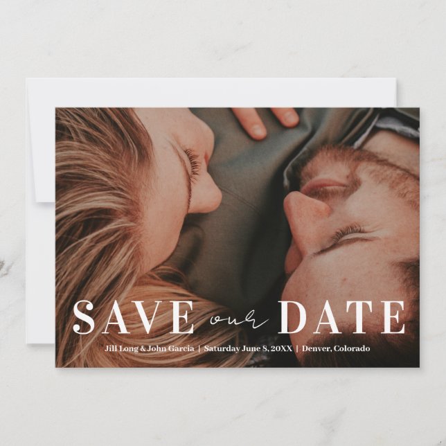 Engagement Photo and QR Code Invitation (Front)
