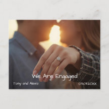 Engagement Photo Announcement Card