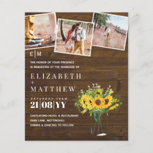 Engagement Photo Rustic Sunflower Wedding Savedate