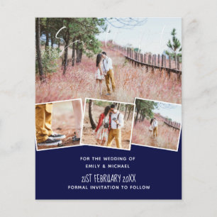 Engagement Photo Save the Date Custom Colour BUDGE