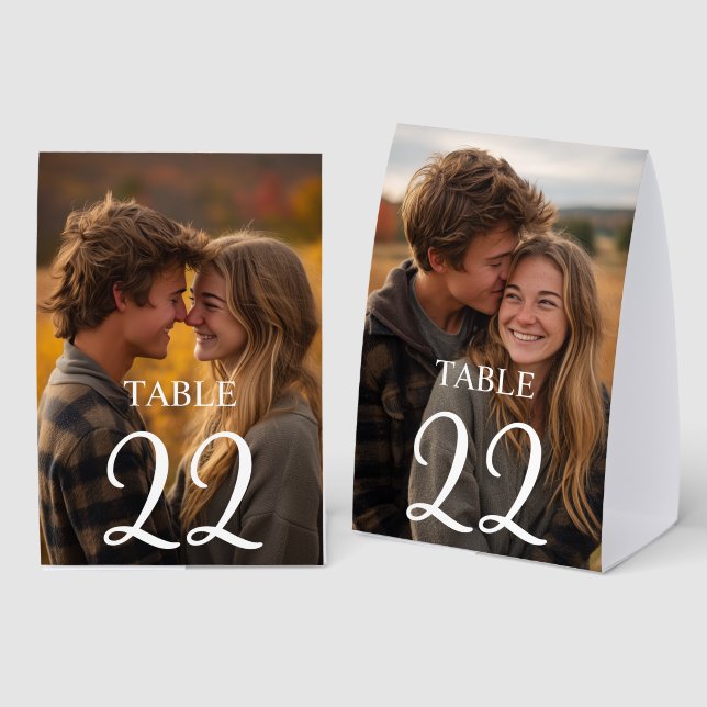 Engagement Photo Wedding Number (Front/Back)