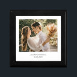 Engagement Photo Wooden Jewellery Keepsake Box<br><div class="desc">A personalised engagement photo wood lacquered keepsake box. Replace this photo with your own favourite wedding photo.</div>
