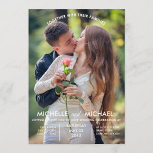 Engagement Photos Wedding Invitation