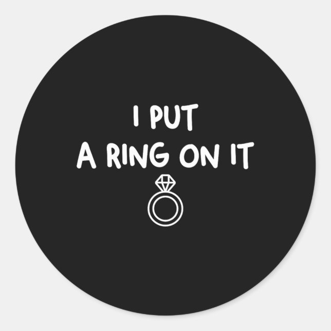 Engagement Proposal Boyfriend To Fiance Future Hus Classic Round Sticker (Front)