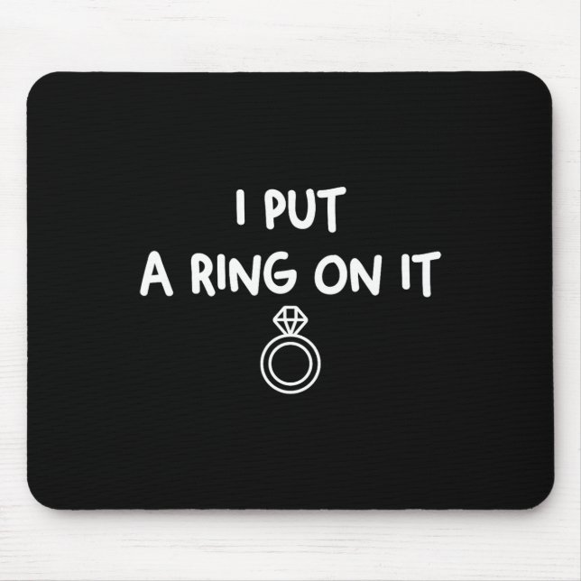 Engagement Proposal Boyfriend To Fiance Future Hus Mouse Pad (Front)