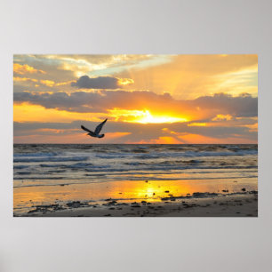 Engagement Proposal Sunrise on the Beach Poster