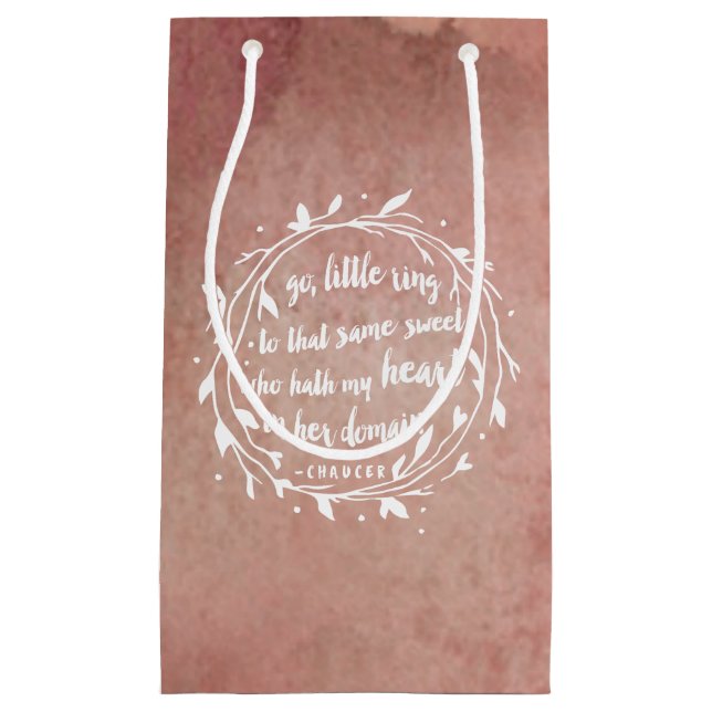 Engagement Quote Gift Bag | Romantic Watercolor (Front)