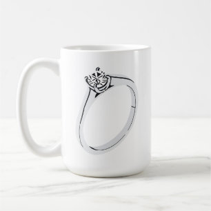 Engagement Ring and Date Coffee Mug