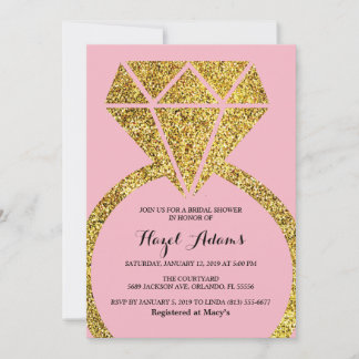 Engagement Ring Bridal Shower Invitation
