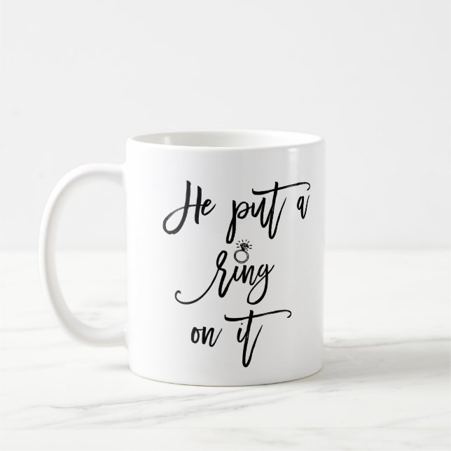 Engagement Ring Coffee Mug (Left)