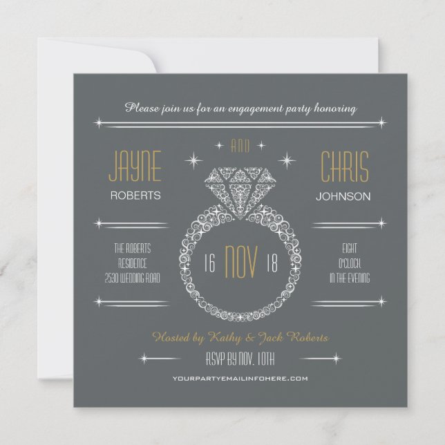 Engagement Ring Party Invitation (Front)