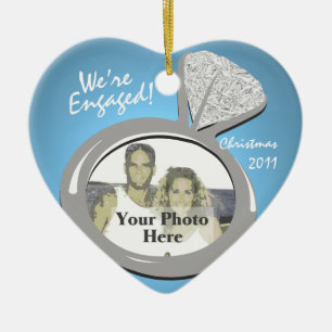 Engagement Ring Photo Ceramic Tree Decoration