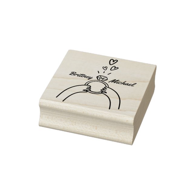 Engagement Ring Rubber Stamp (Stamp)