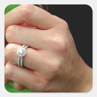 Engagement ring with Daisy Square Sticker