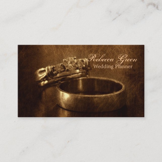 engagement rings wedding commissioner business card (Front)