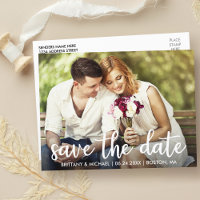 Engagement Save The Date Modern Photo