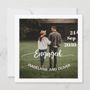 Engagement Simple Photo Modern Invitation