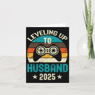 Engagement Tee For Gamer Groom Levelling Up To Hus Card