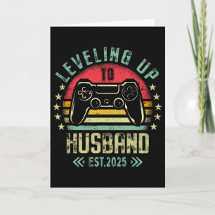Engagement Tee For Gamer Groom Levelling Up To Hus Card
