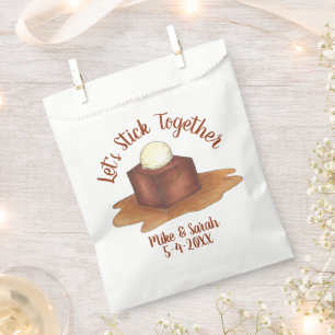 Engagement Wedding Party Sticky Toffee Pudding Favour Bag