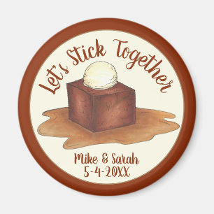 Engagement Wedding Party Sticky Toffee Pudding Magnet