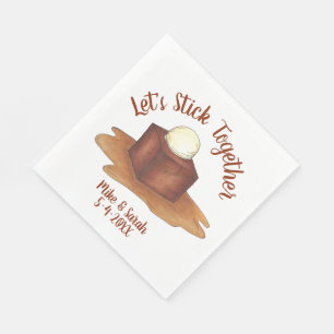 Engagement Wedding Party Sticky Toffee Pudding Napkin