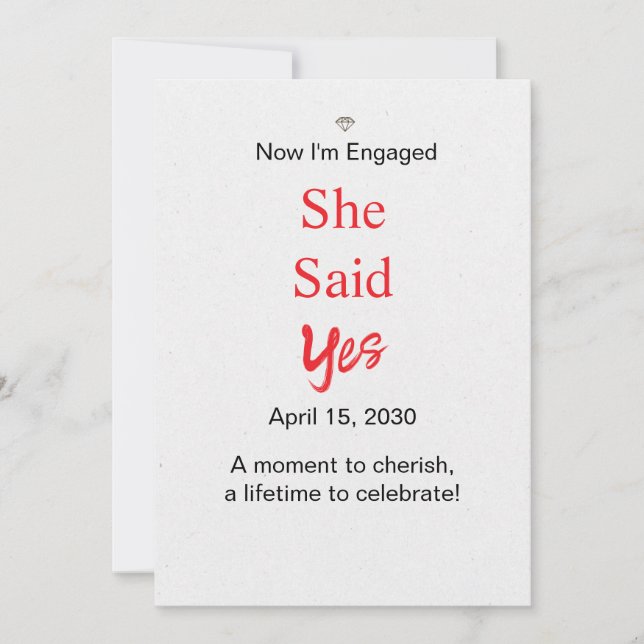 Engagement Wedding Save The Date (Front)