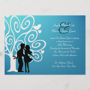 Engagement/ Wedding Silhouette Invitation