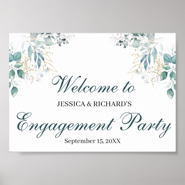Engagement Welcome Poster Sign (Front)