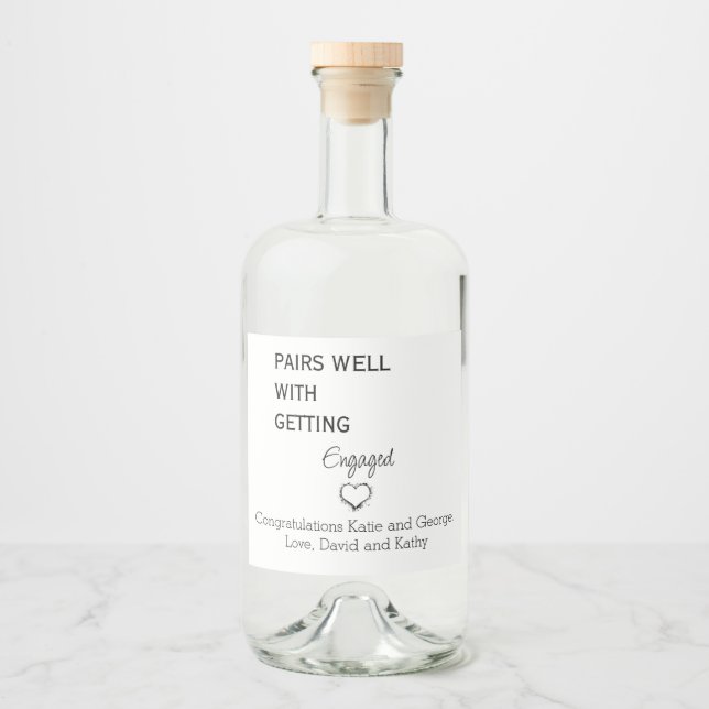 Engagement Wine Label (Front)