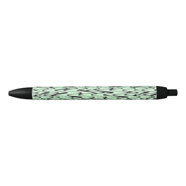 Engaging Mint Green Dynamic  Black Ink Pen (Front)