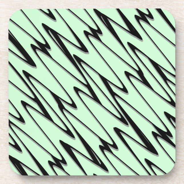 Engaging Mint Green Dynamic  Coaster (Front)
