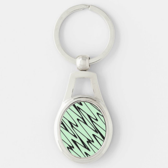 Engaging Mint Green Dynamic  Key Ring (Front)