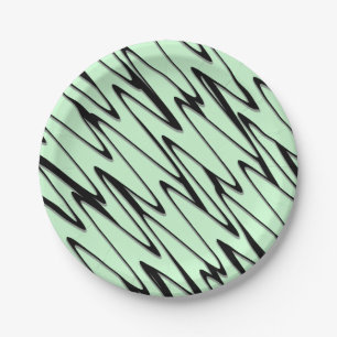 Engaging Mint Green Dynamic Paper Plate