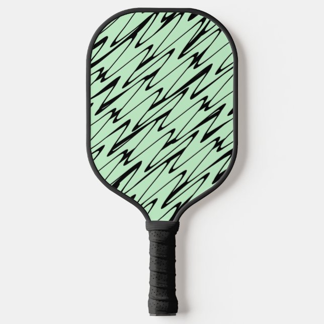 Engaging Mint Green Dynamic  Pickleball Paddle (Front)