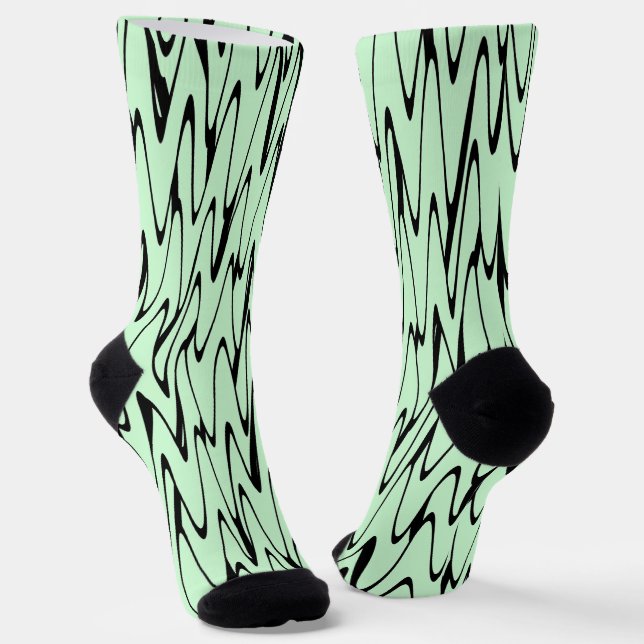 Engaging Mint Green Dynamic  Socks (Angled)