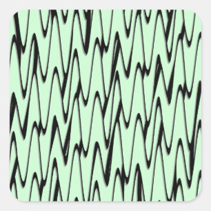 Engaging Mint Green Dynamic Square Sticker