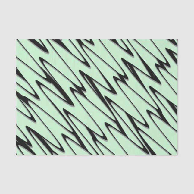 Engaging Mint Green Dynamic  Tissue Paper (Front)