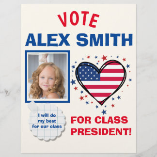 Engaging Vote for Class President: Election Flyer