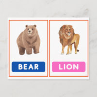 Engaging Wild Animal Flashcards 