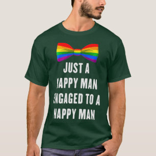 Engayged Groom To Be LGBT Gay Men Couple T-Shirt