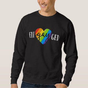 Engayged Lgbt Pride Engaged Gay Bridesmaid Wedding Sweatshirt