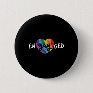 Engayged Lgbt Wedding Party Bachelor Party Gay Eng 6 Cm Round Badge