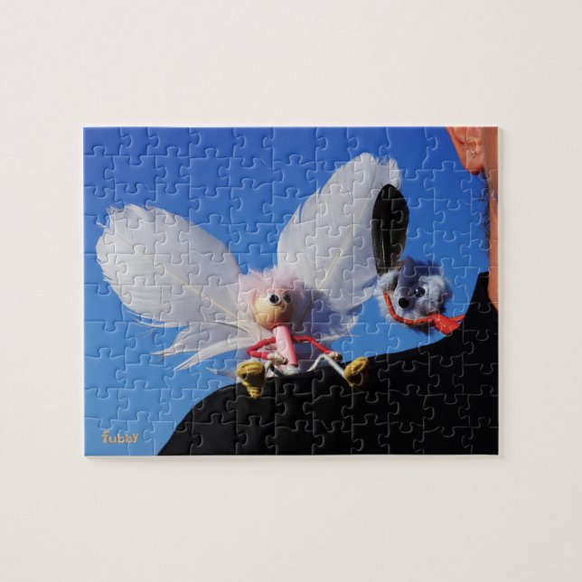 Engel fubby on my shoulder with challenging Monste Jigsaw Puzzle (Horizontal)