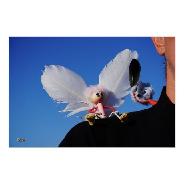 Engel fubby on my shoulder with challenging Monste Poster (Front)